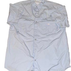 Columbia PFG Men’s MEN 2XT Bonehead Blue Short Sleeve Fishing Shirt
